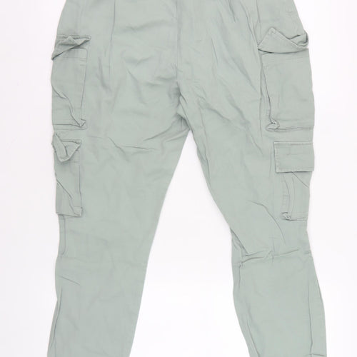 boohoo Women's Grey Cargo Trousers, Size 8, Stylish & Casual