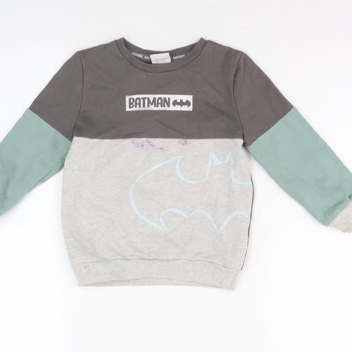 George Boys Grey Batman Sweatshirt 4-5 Years Pullover