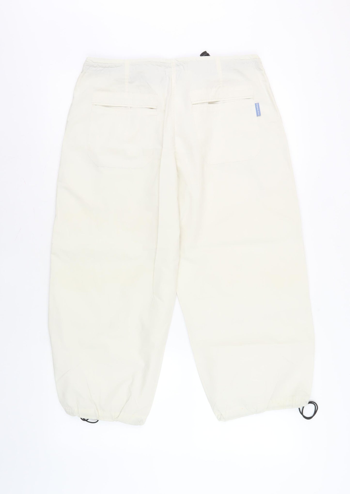 Kangaroo Poo White Cargo Trousers - Unisex Size 12