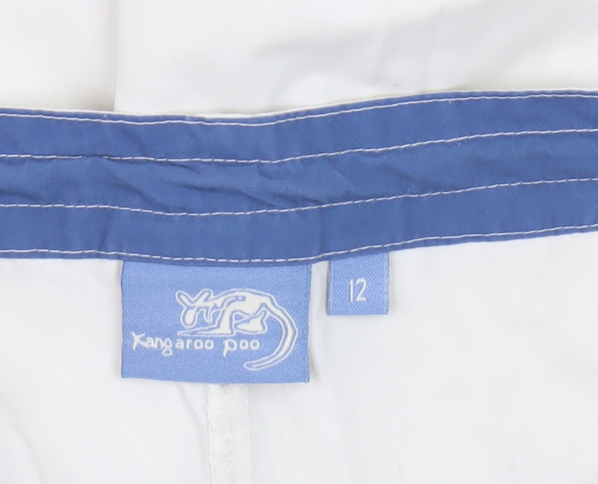 Kangaroo Poo White Cargo Trousers - Unisex Size 12