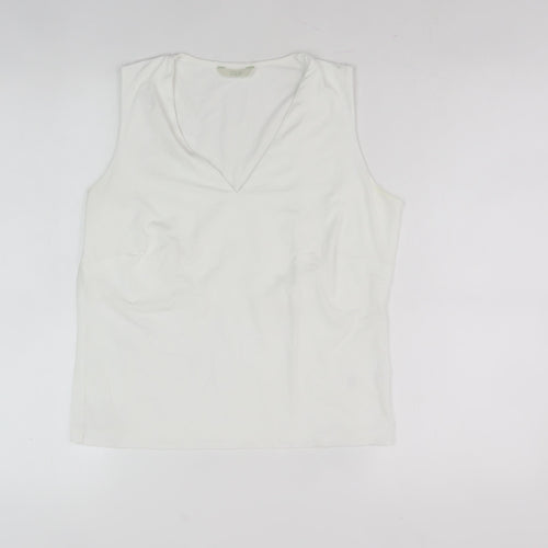 Marks and Spencer Women's White Tank Top Size 12