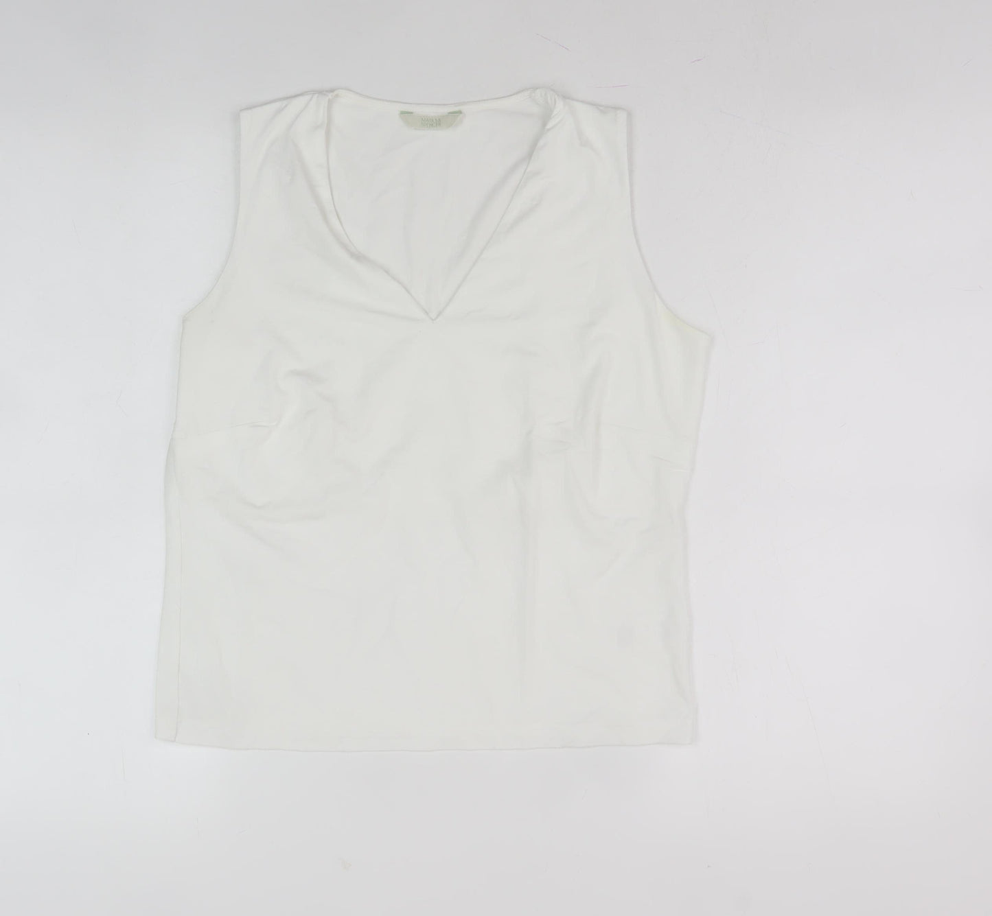 Marks and Spencer Women's White Tank Top Size 12