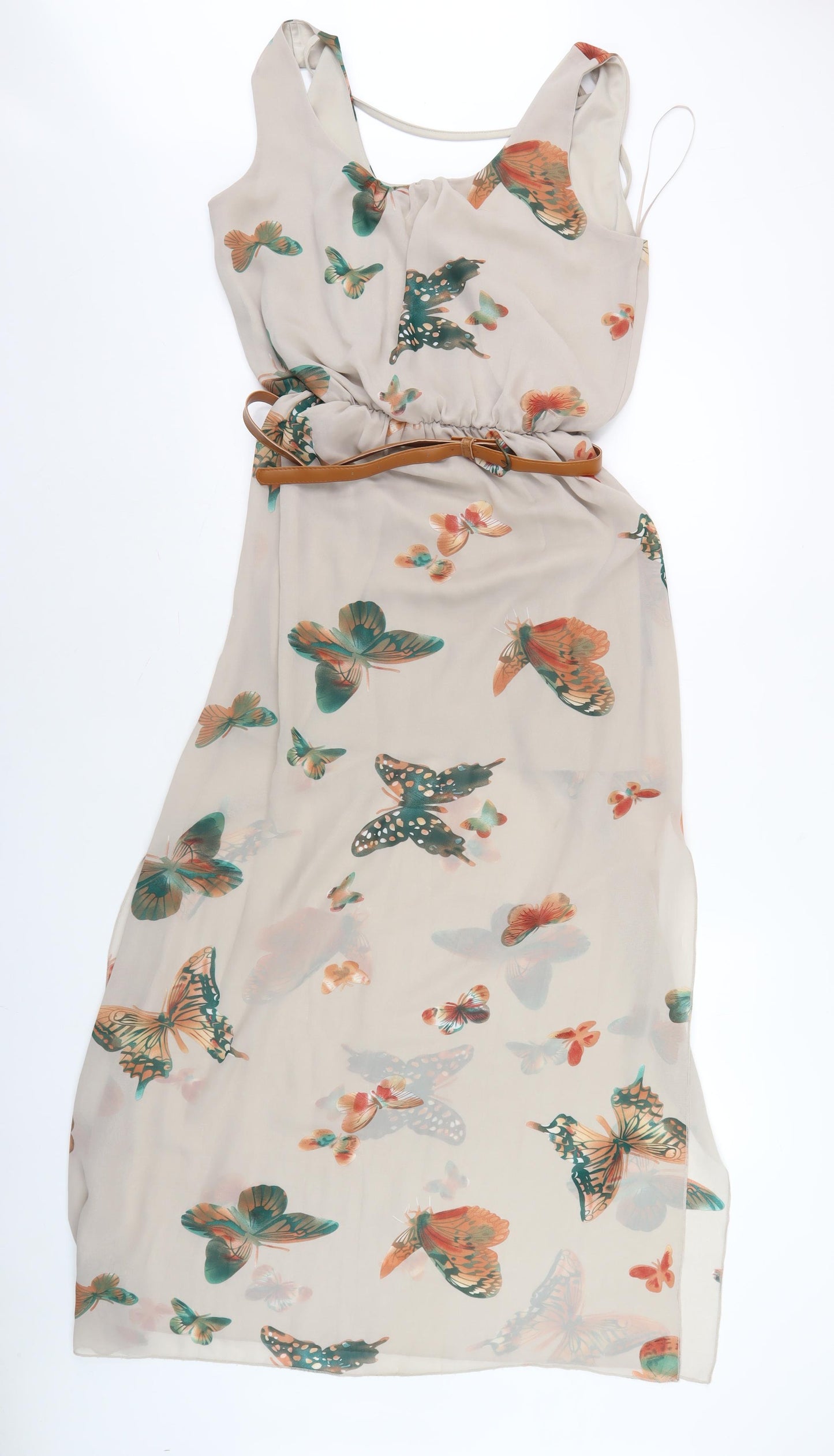 Cameo Rose Women's Beige Butterfly A-Line Dress