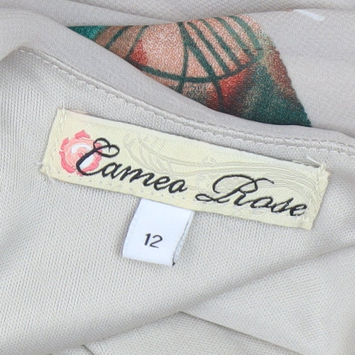 Cameo Rose Women's Beige Butterfly A-Line Dress
