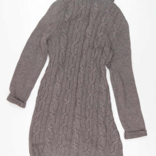 East Women's Grey Cardigan - Size 12 Heavyweight