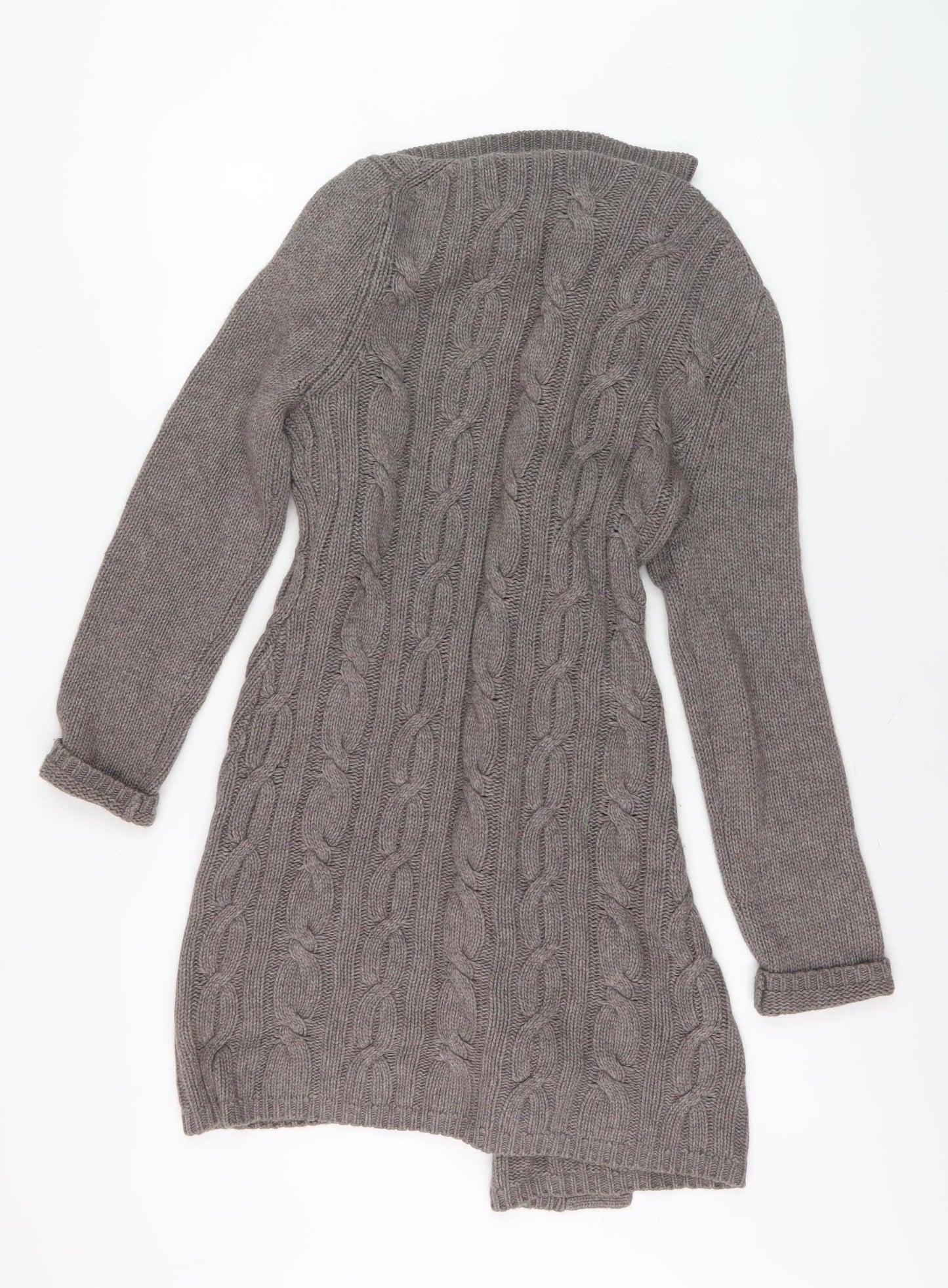 East Women's Grey Cardigan - Size 12 Heavyweight