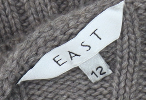 East Women's Grey Cardigan - Size 12 Heavyweight