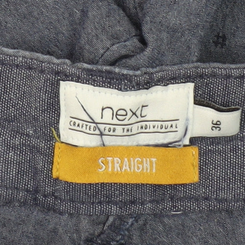 Next Men's Blue Chino Shorts, Size 36 - Belted Casual Style