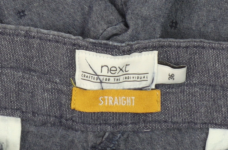 Next Men's Blue Chino Shorts, Size 36 - Belted Casual Style