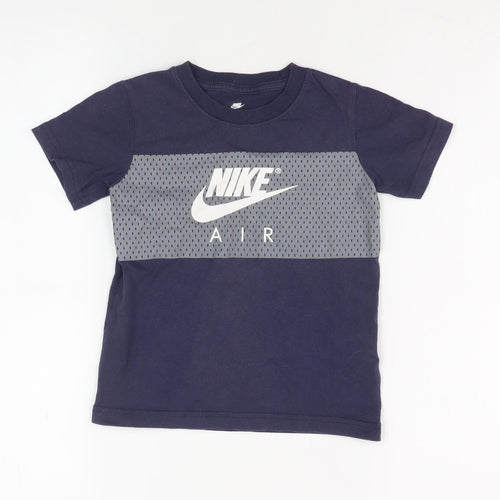 Nike Boys Blue Athletic T-Shirt, 4-5 Years, Graphic Print Casual