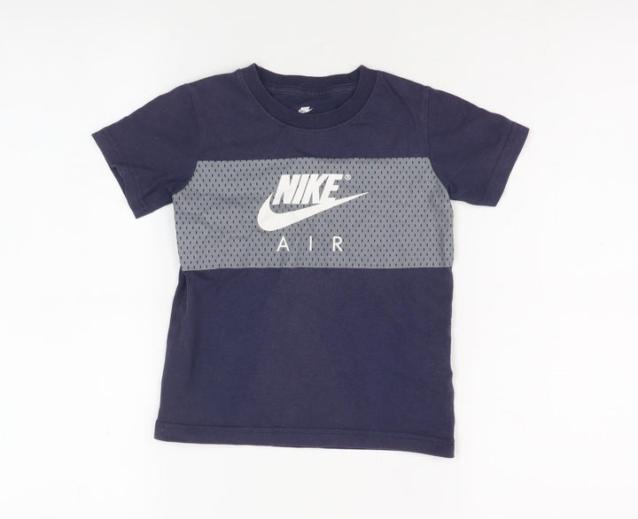 Nike Boys Blue Athletic T-Shirt, 4-5 Years, Graphic Print Casual