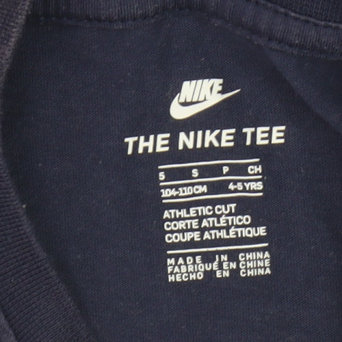 Nike Boys Blue Athletic T-Shirt, 4-5 Years, Graphic Print Casual