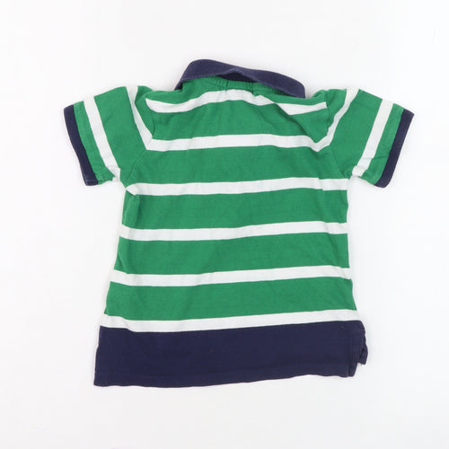 Ralph Lauren Unisex Green Striped Polo - 24 Months