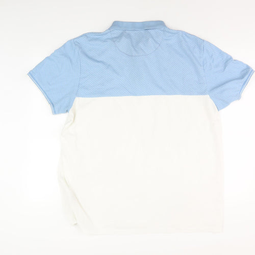 Next Men’s 2XL Blue Colourblock Polo Shirt
