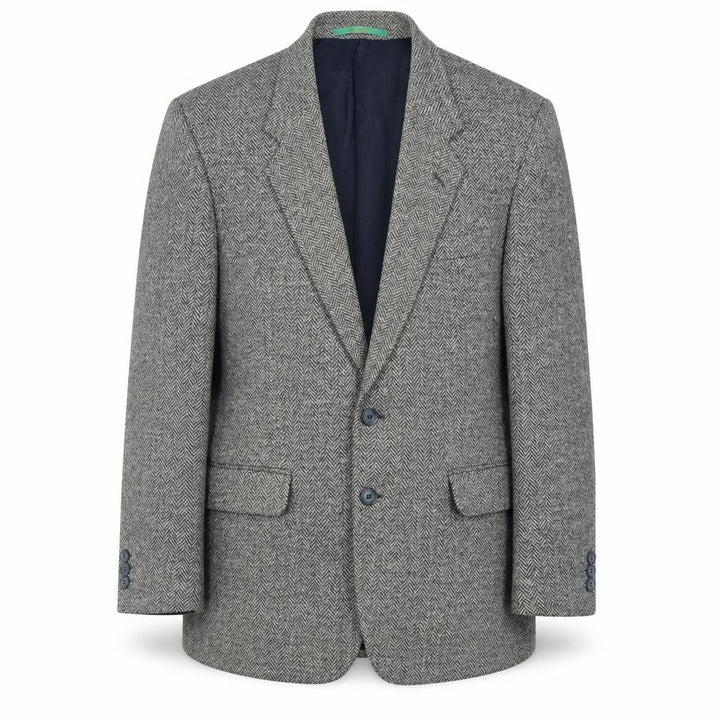 C&A Men's Grey Short Length Herringbone Blazer