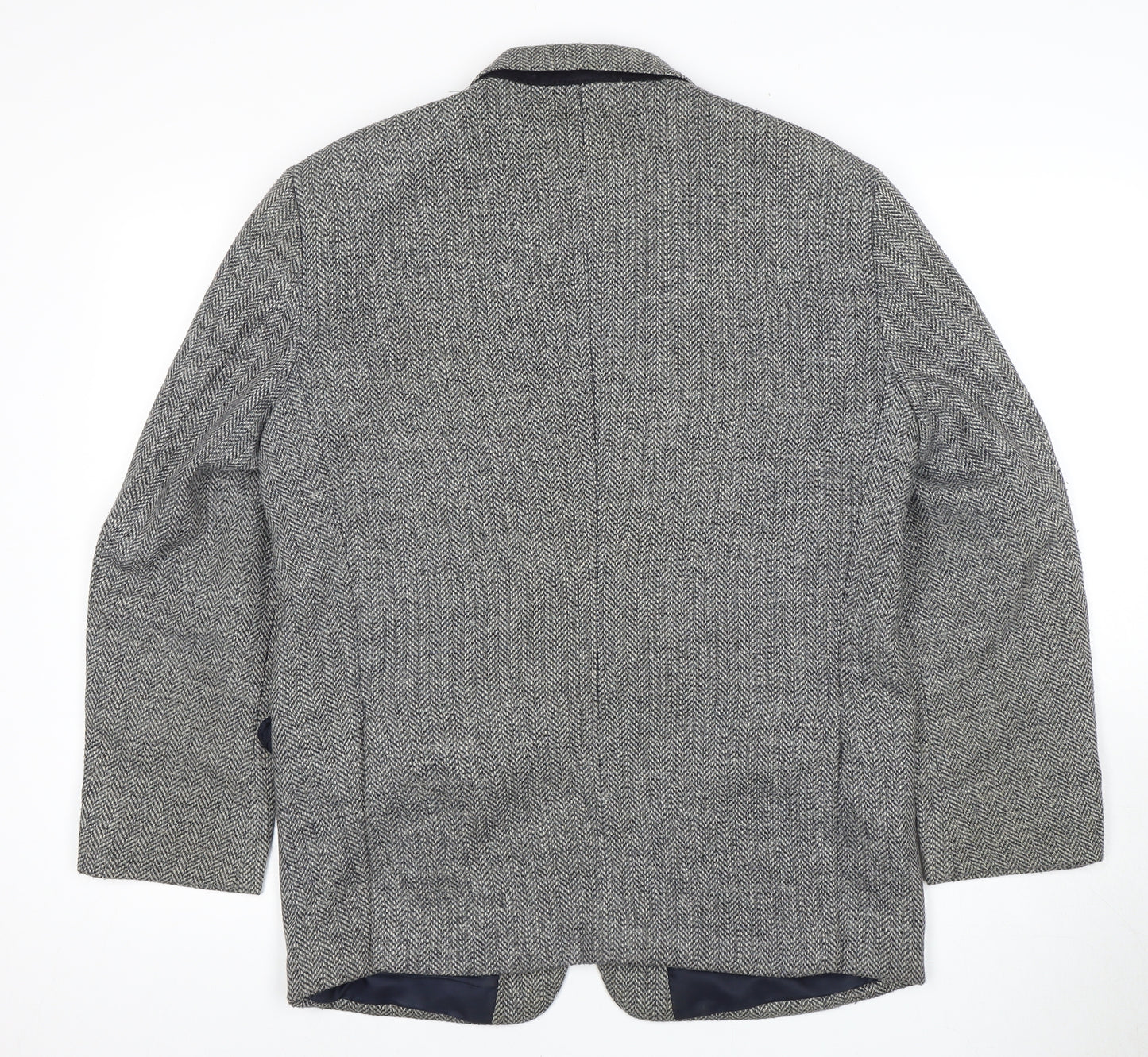 C&A Men's Grey Short Length Herringbone Blazer