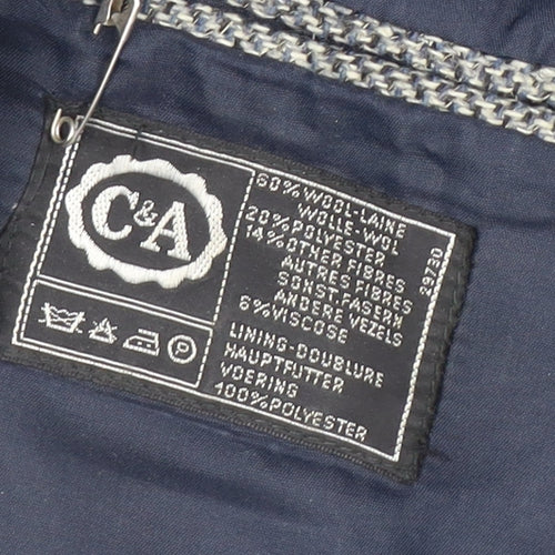 C&A Men's Grey Short Length Herringbone Blazer