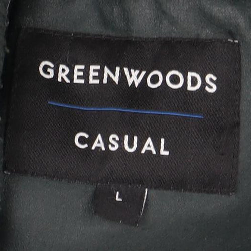 Greenwoods Men's Green Military Jacket Size L