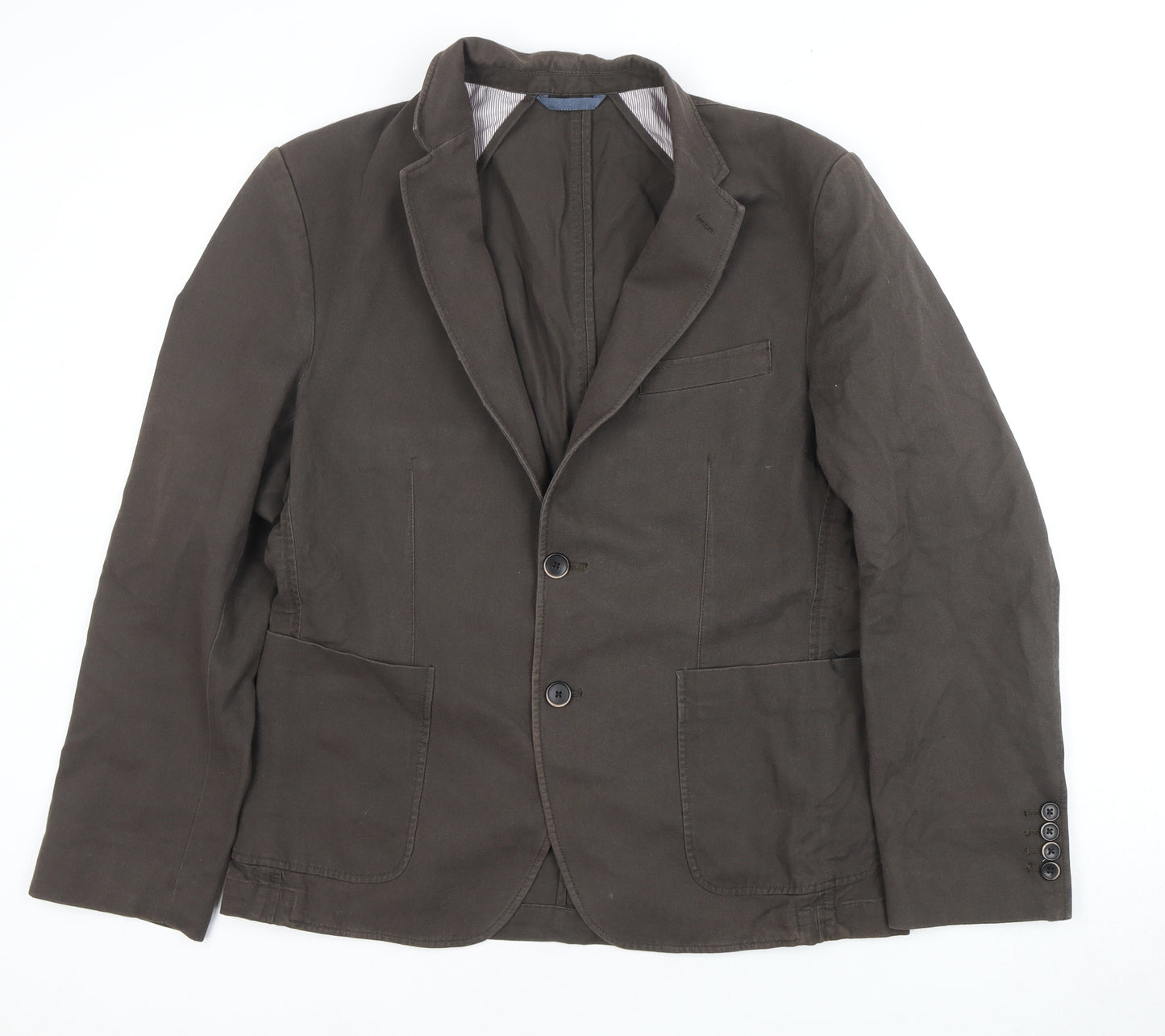 Marks and Spencer Men's Brown Blazer, Size 40, Short, Cotton