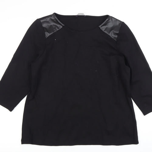 Marks and Spencer Black 3/4 Sleeve Blouse Size 18
