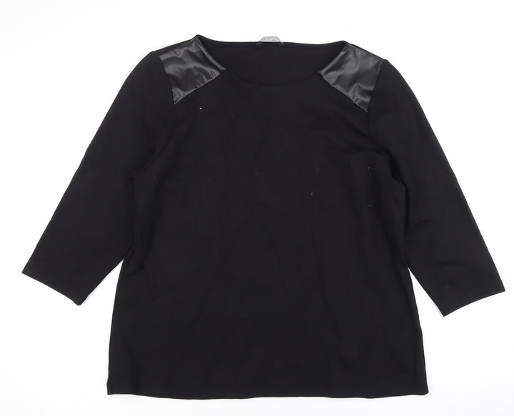 Marks and Spencer Black 3/4 Sleeve Blouse Size 18