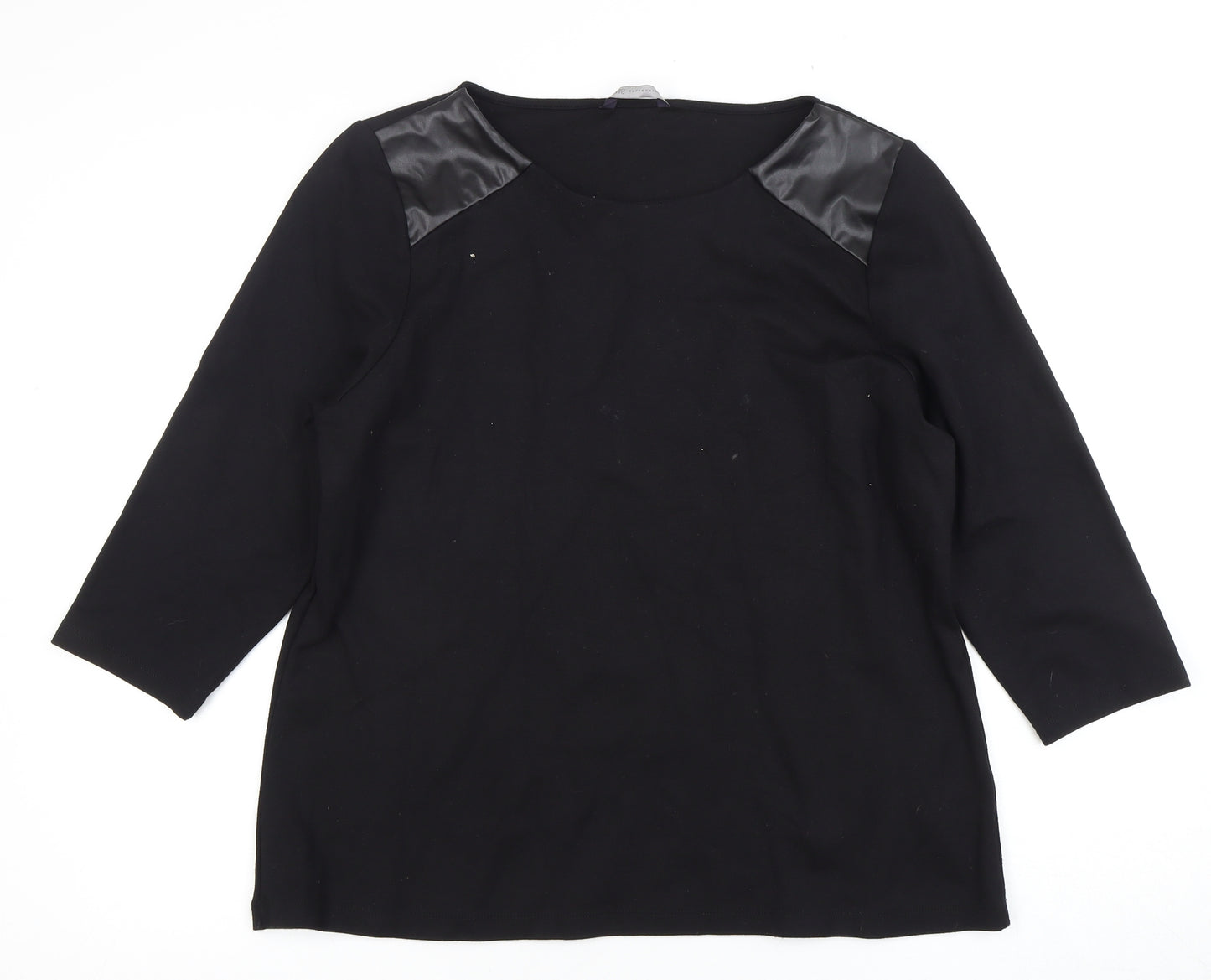 Marks and Spencer Black 3/4 Sleeve Blouse Size 18