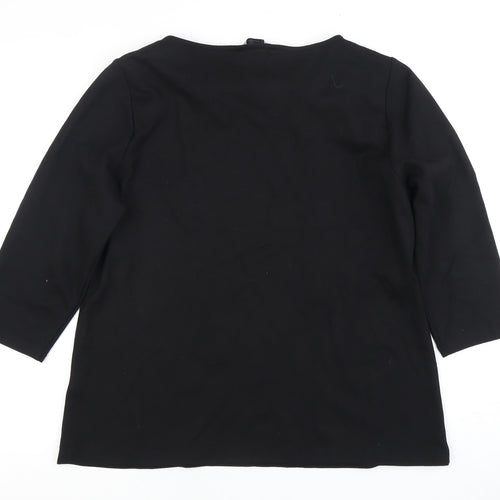 Marks and Spencer Black 3/4 Sleeve Blouse Size 18