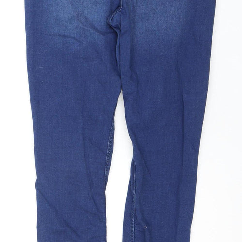 Girls Blue High Waist Skinny Jeans - Size 12 Years, Casual Wear