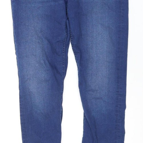 Girls Blue High Waist Skinny Jeans - Size 12 Years, Casual Wear