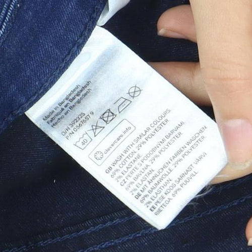 Girls Blue High Waist Skinny Jeans - Size 12 Years, Casual Wear