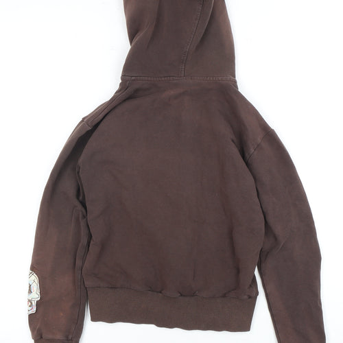 Billabong Women's Brown Skull Graphic Hoodie Size S