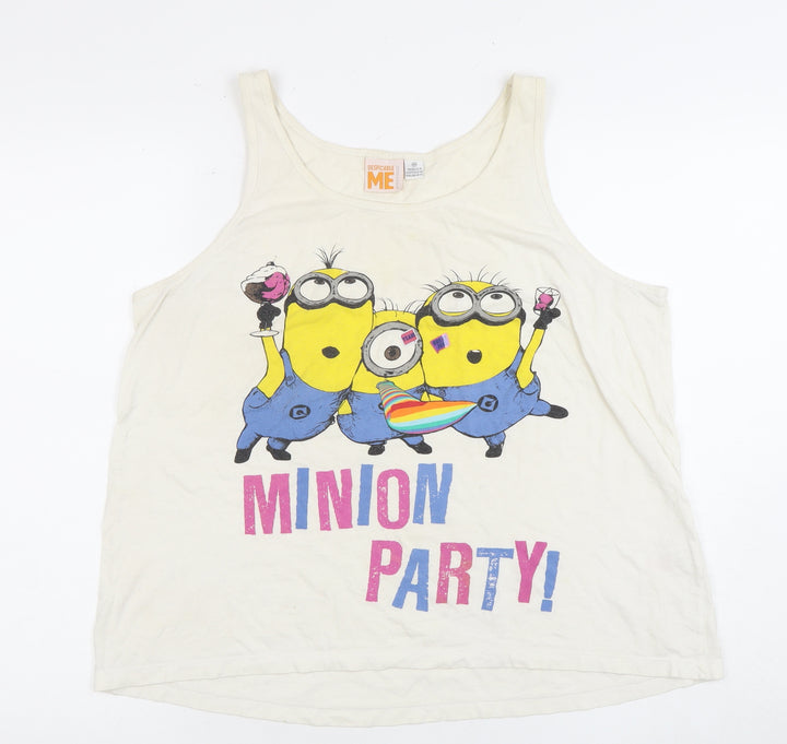 Despicable Me Women's Beige Tank Top - Medium
