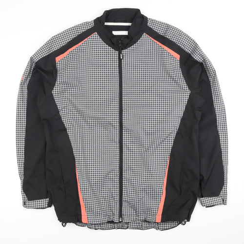 Ping Men's Black Check Jacket, Stand-Up Collar, Full Zip