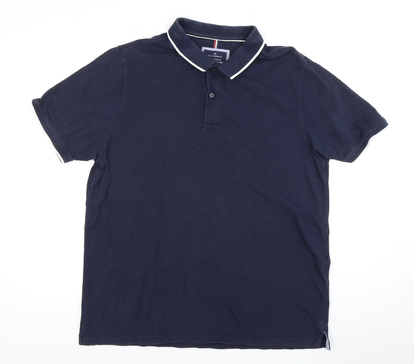 Blue Harbour Men's Blue Polo Shirt L Relaxed Fit