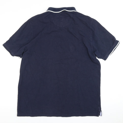 Blue Harbour Men's Blue Polo Shirt L Relaxed Fit