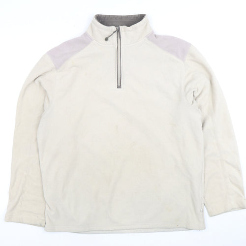Cedarwood State Men's Beige Fleece 1/4 Zip Sweatshirt M
