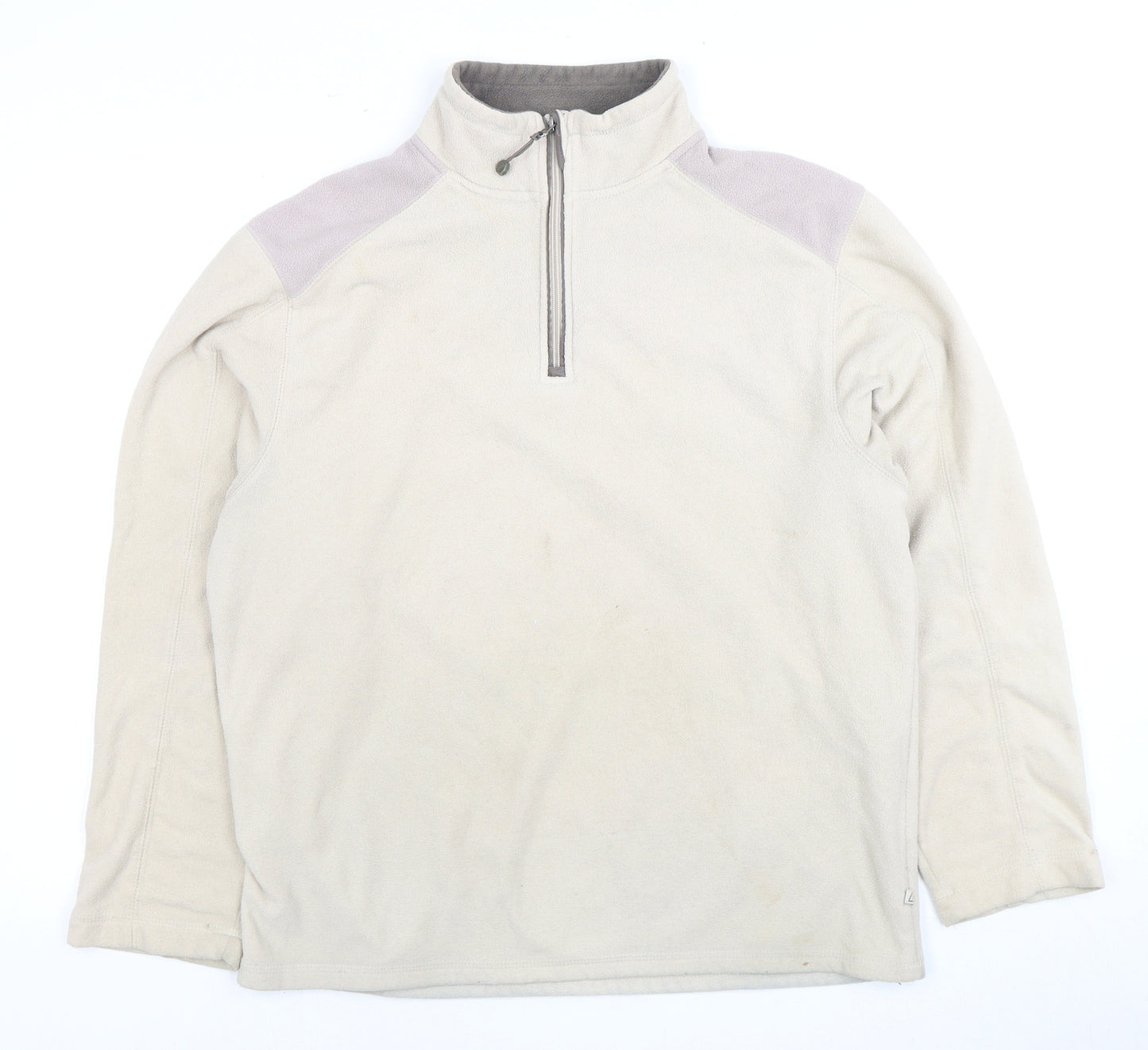 Cedarwood State Men's Beige Fleece 1/4 Zip Sweatshirt M
