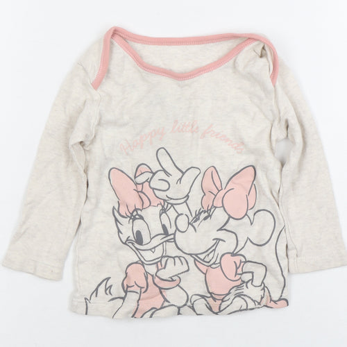 Disney Baby Girls Beige Long Sleeve Top 9-12 Months