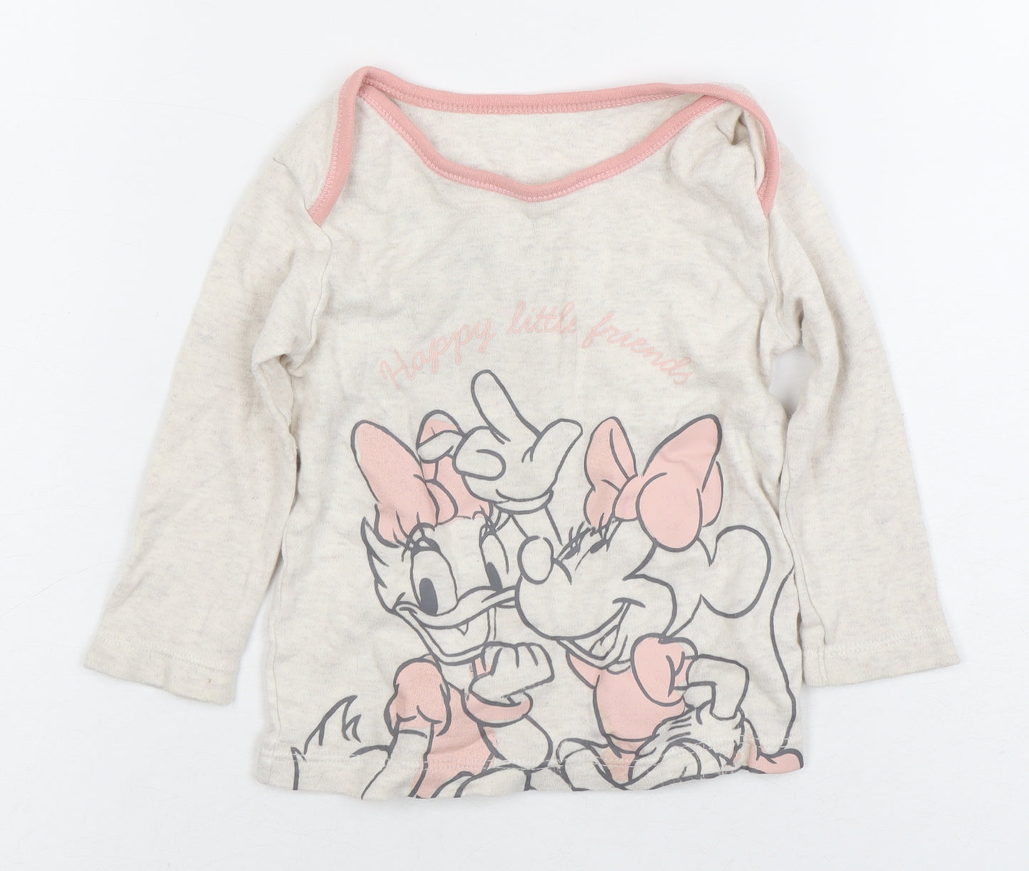 Disney Baby Girls Beige Long Sleeve Top 9-12 Months