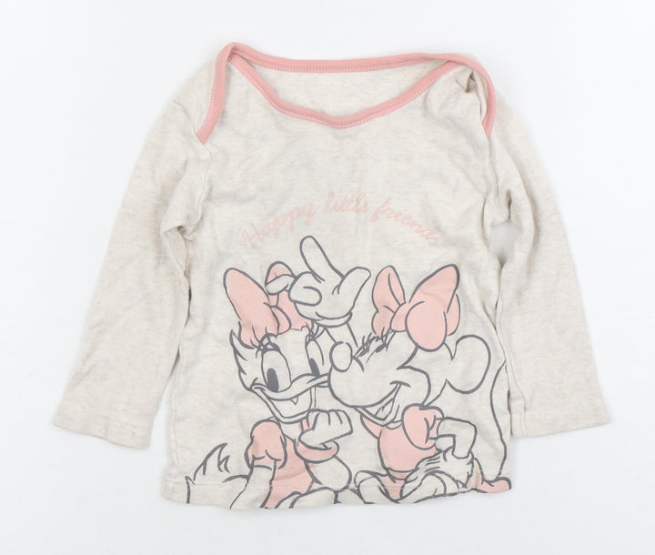 Disney Baby Girls Beige Long Sleeve Top 9-12 Months