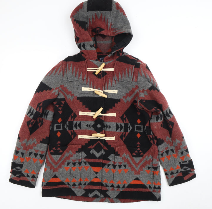 GAP Women's Multicoloured Geometric Toggle Coat XS
