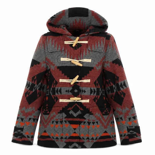 Front view of Gap Women's Multicoloured Geometric Toggle Coat XS