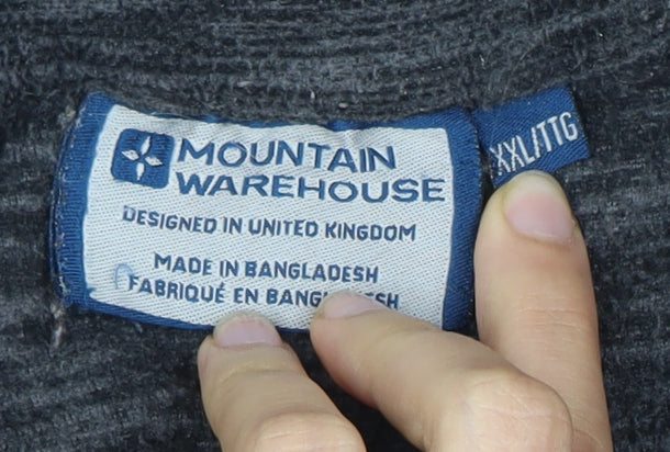 Mountain Warehouse Grey Men's 2XL 1/4 Zip Sweatshirt