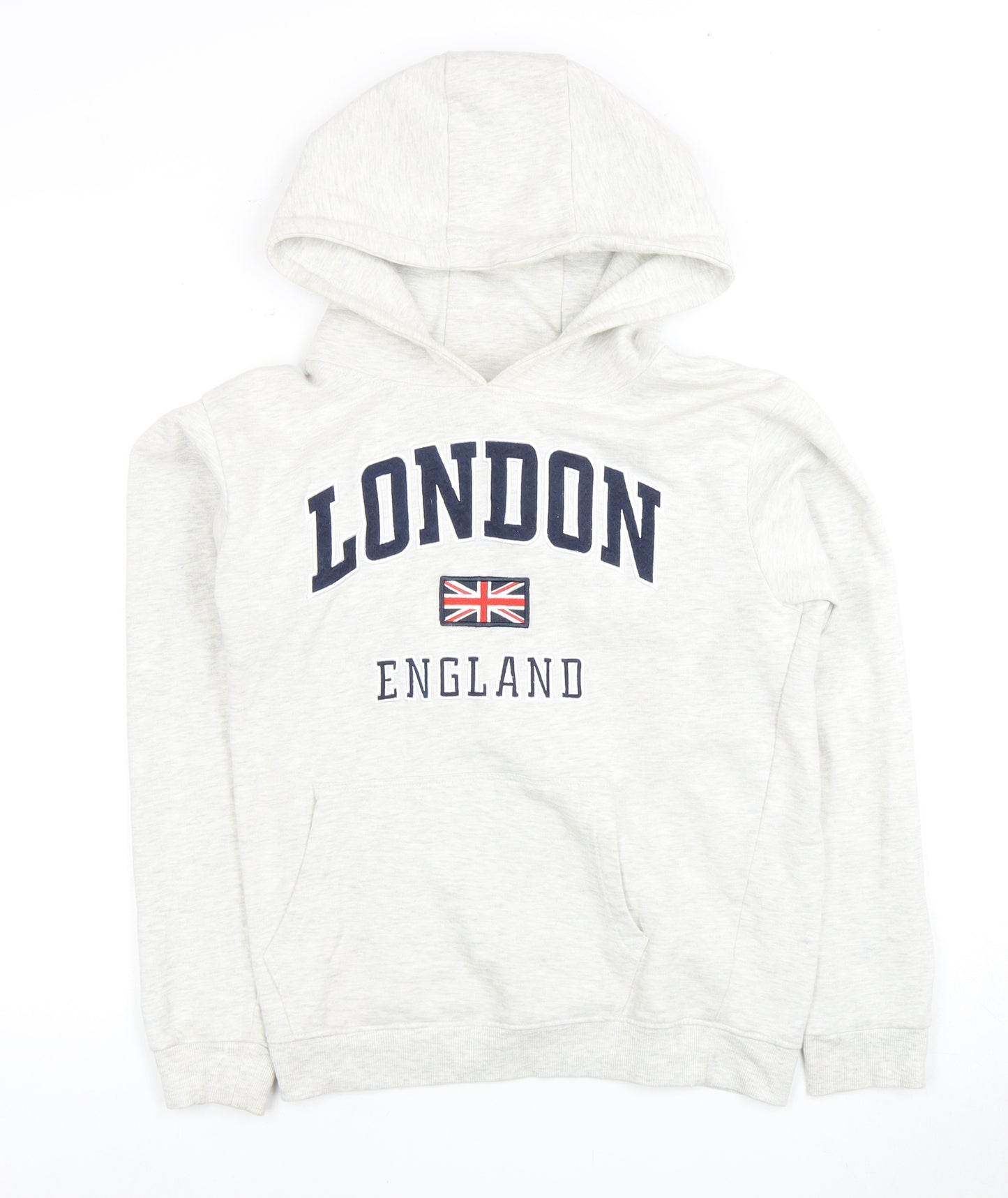 London King Boys Hoodie 13-14 Years White Graphic Pullover