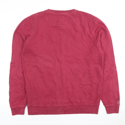 Jack Wills Men's Pink Medium Pullover Sweatshirt