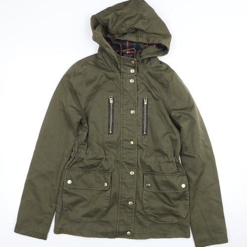 Topshop Women's Green Parka Jacket, Size 8, Casual Style