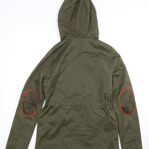 Topshop Women's Green Parka Jacket, Size 8, Casual Style