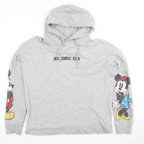 Disney Unisex Grey M Pullover Hoodie Cartoon