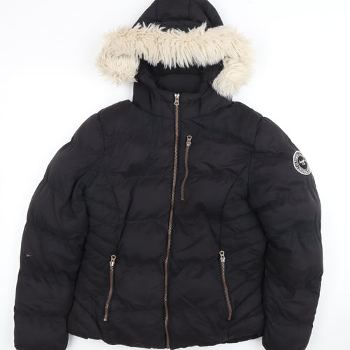 SoulCal & Co Women's Black Puffer Jacket Size 10