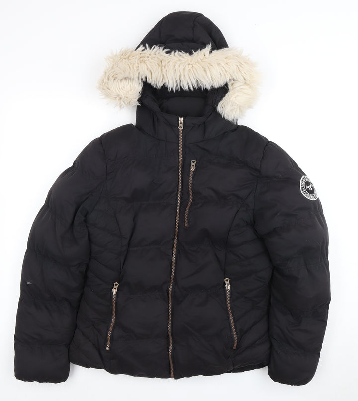 SoulCal & Co Women's Black Puffer Jacket Size 10